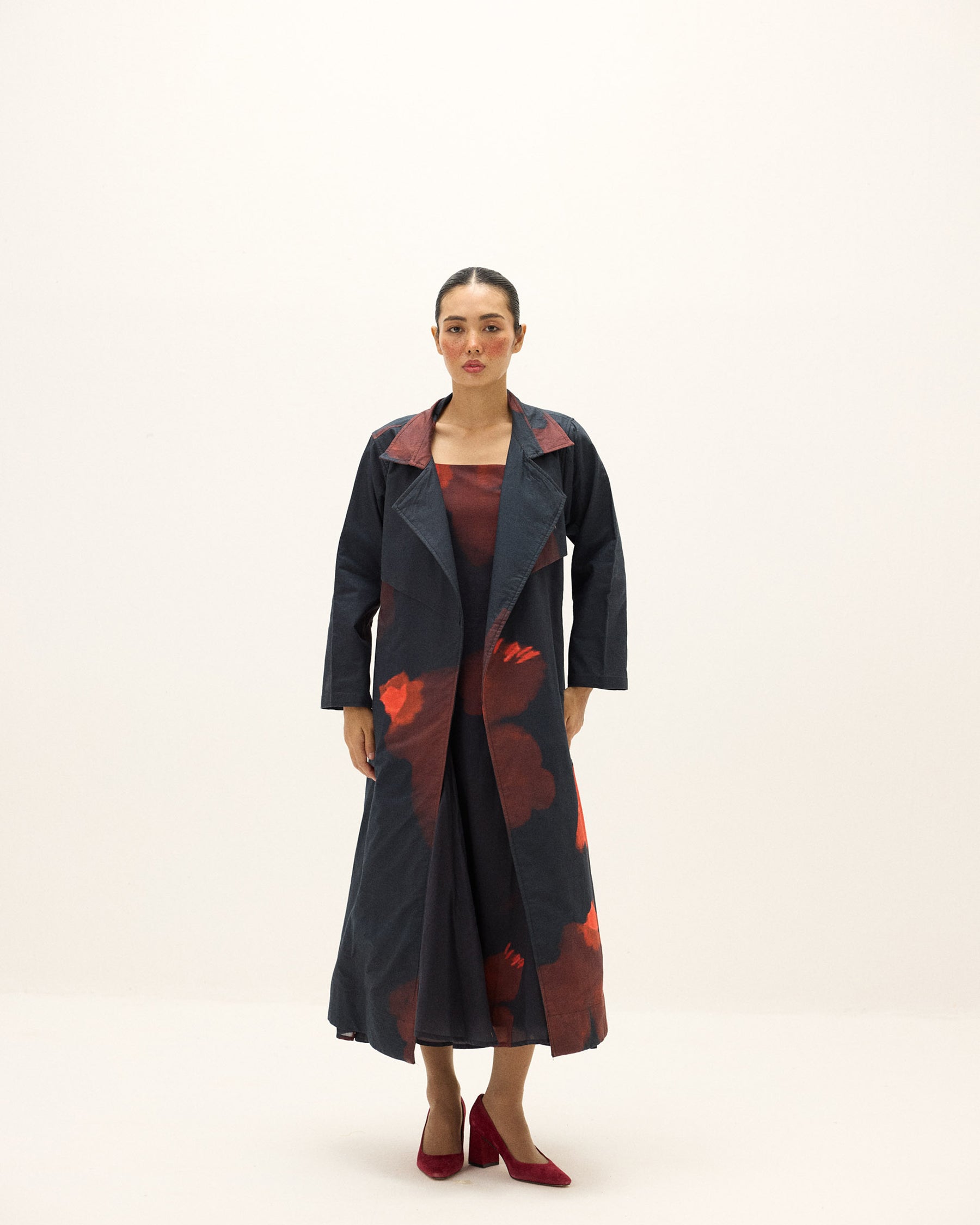 Rouge Trench Coat JACKETS KHARA KAPAS