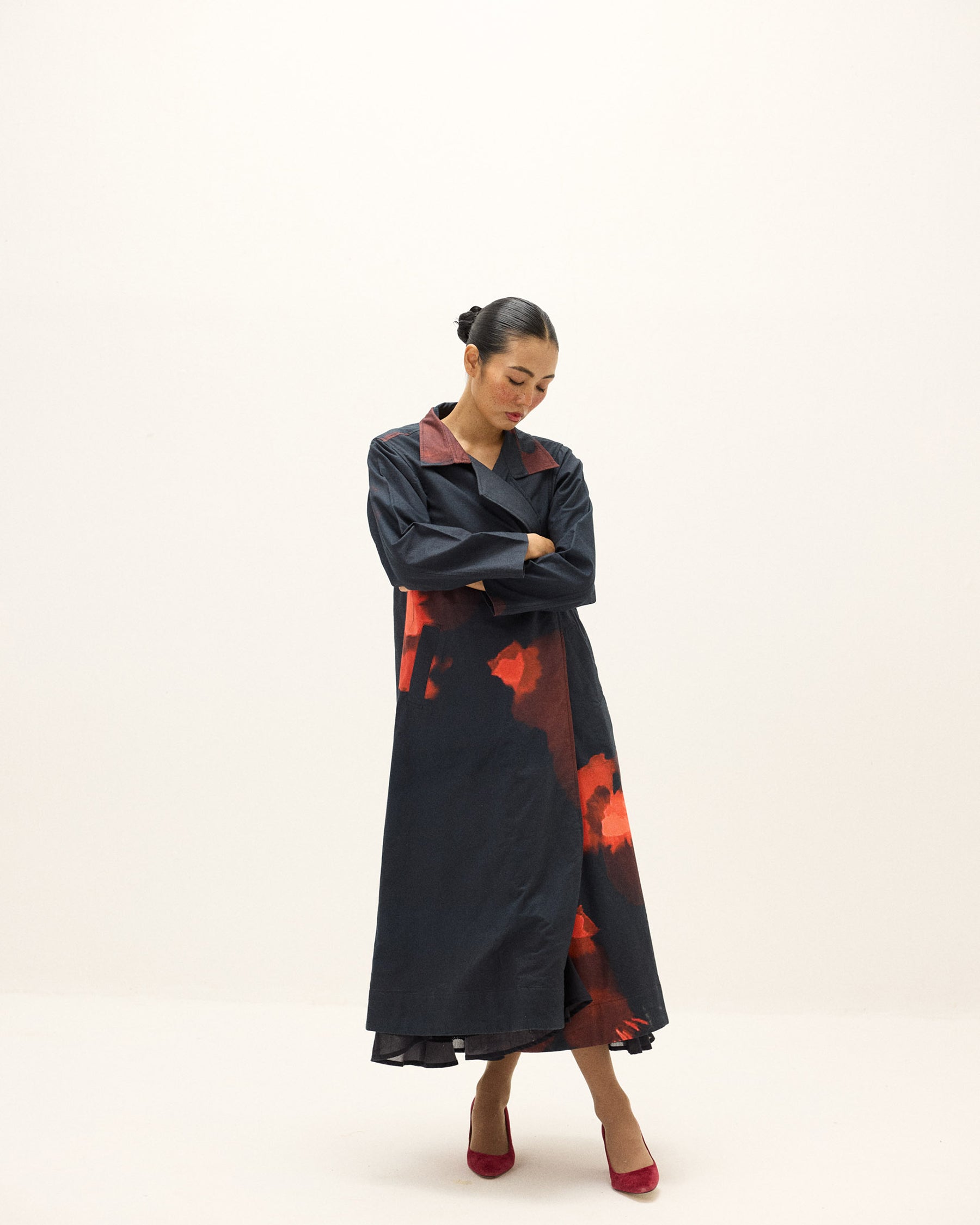 Rouge Trench Coat JACKETS KHARA KAPAS