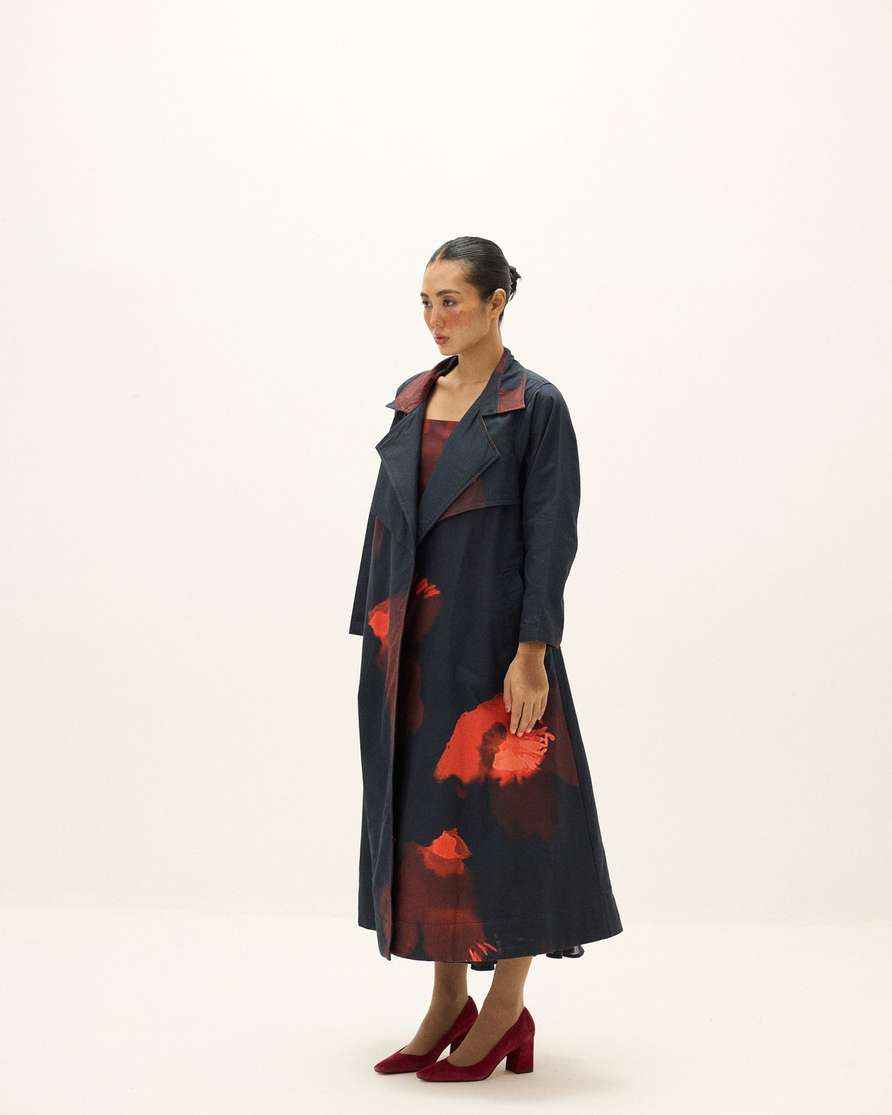 Rouge Trench Coat JACKETS KHARA KAPAS