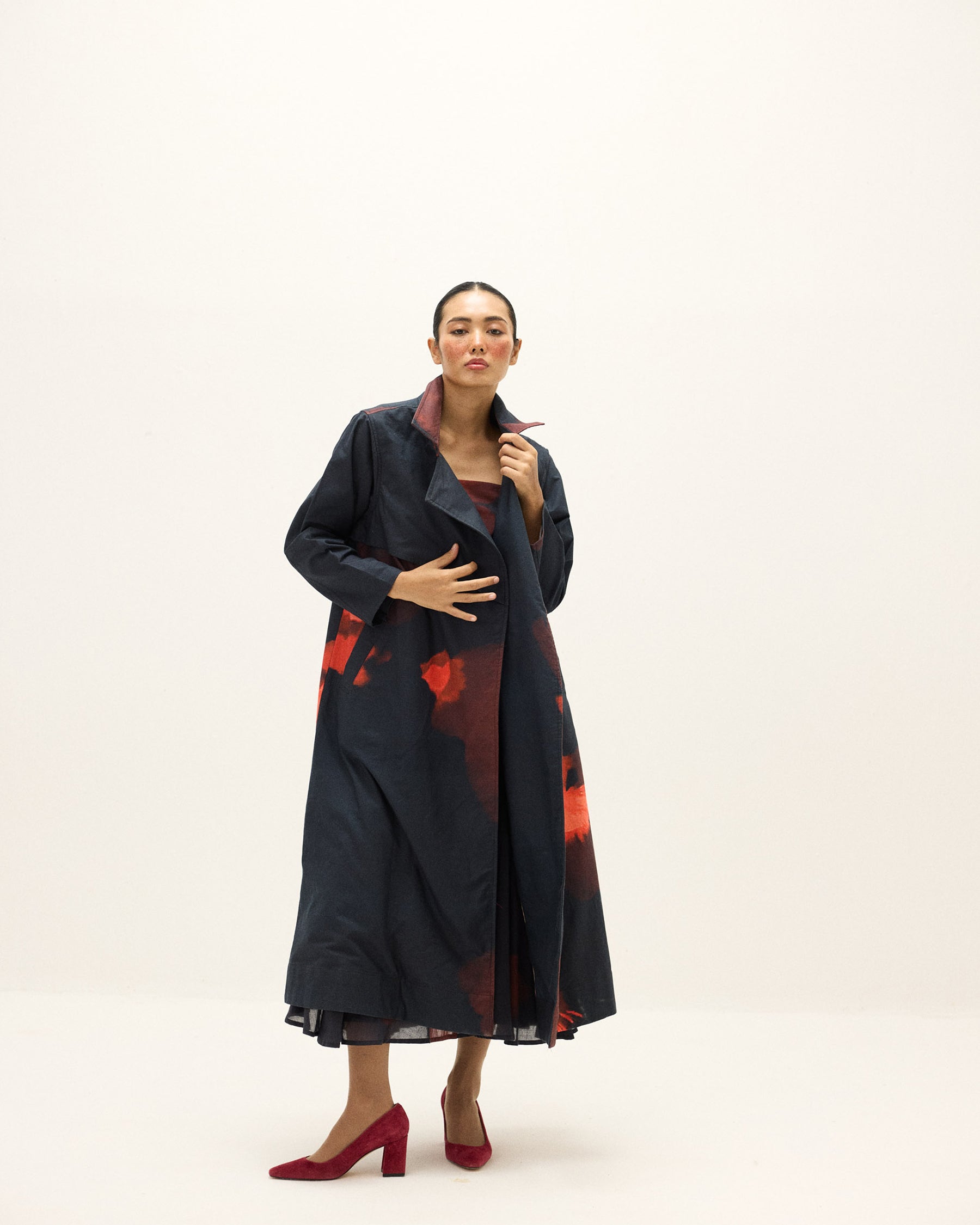 Rouge Trench Coat JACKETS KHARA KAPAS