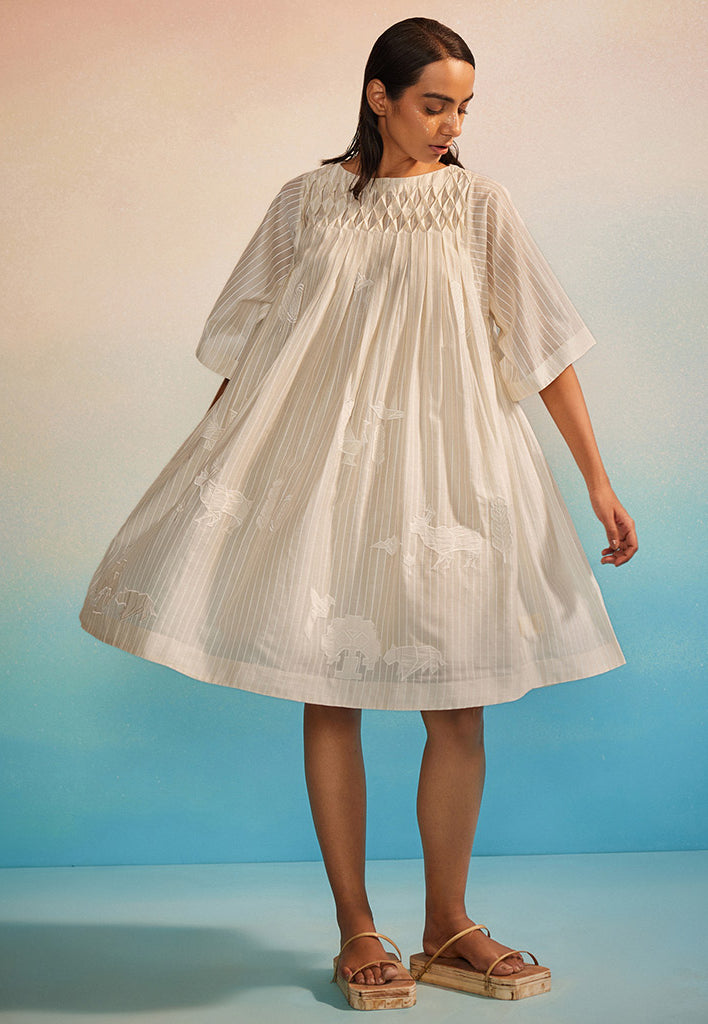 Musubi Smocking Dress DRESSES Ahmev