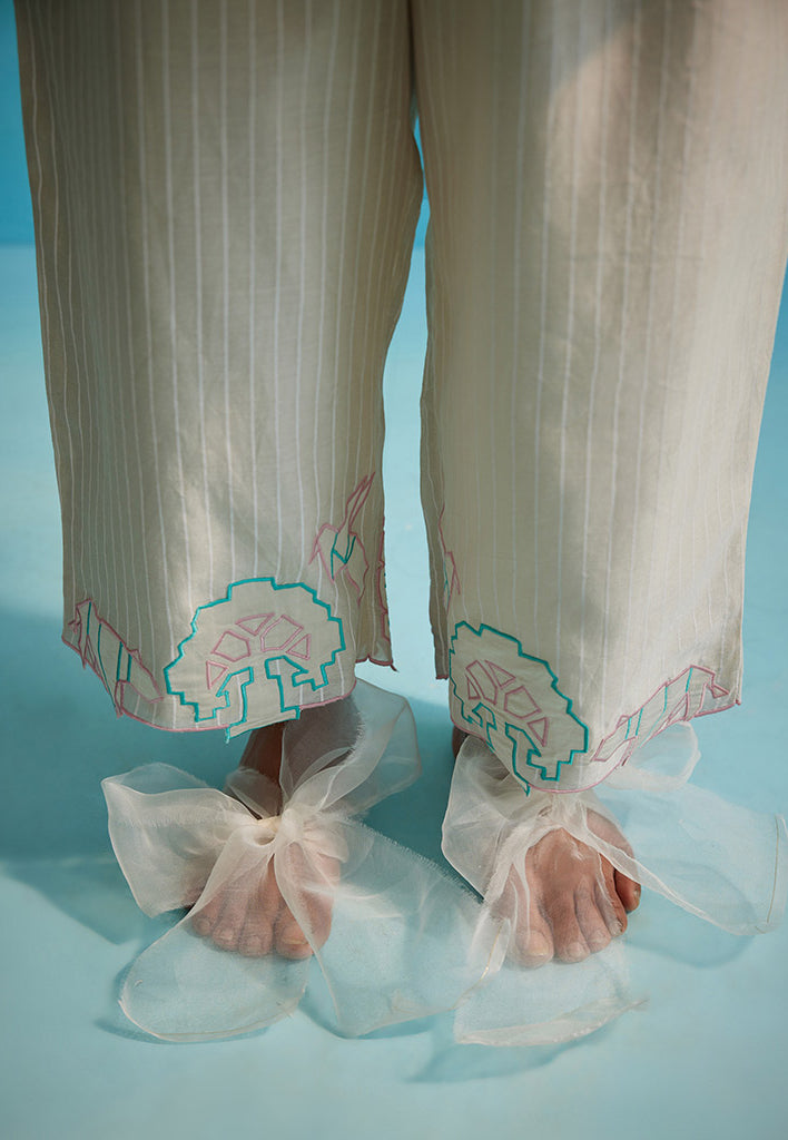 Shiori Appliqué Pants BOTTOMS Ahmev