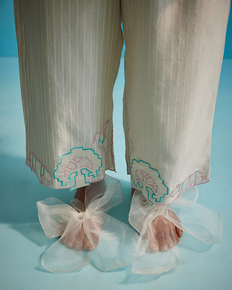 Shiori Appliqué Pants BOTTOMS Ahmev