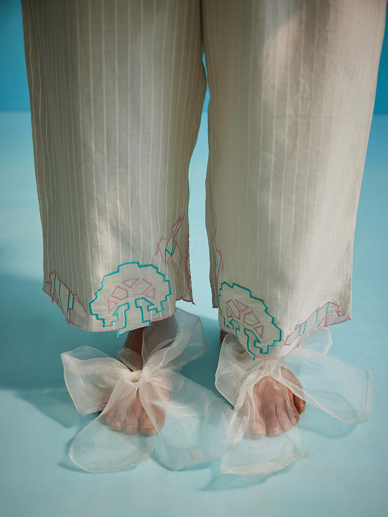 Shiori Appliqué Pants BOTTOMS Ahmev