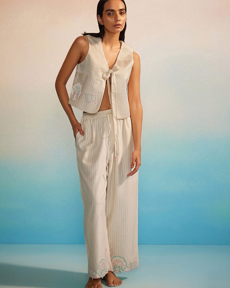 Shiori Appliqué Pants BOTTOMS Ahmev