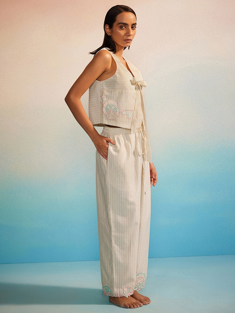 Shiori Appliqué Pants BOTTOMS Ahmev