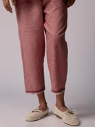Anjira Microcheck Red Pants BOTTOMS IKKIVI