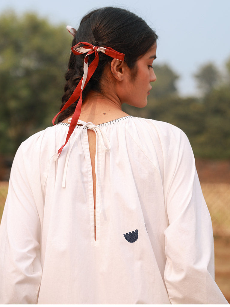 Astrid White Dress DRESSES Doodlage