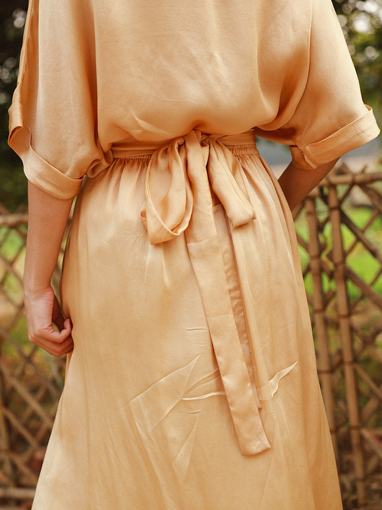 Mia Beige Skirt BOTTOMS Doodlage