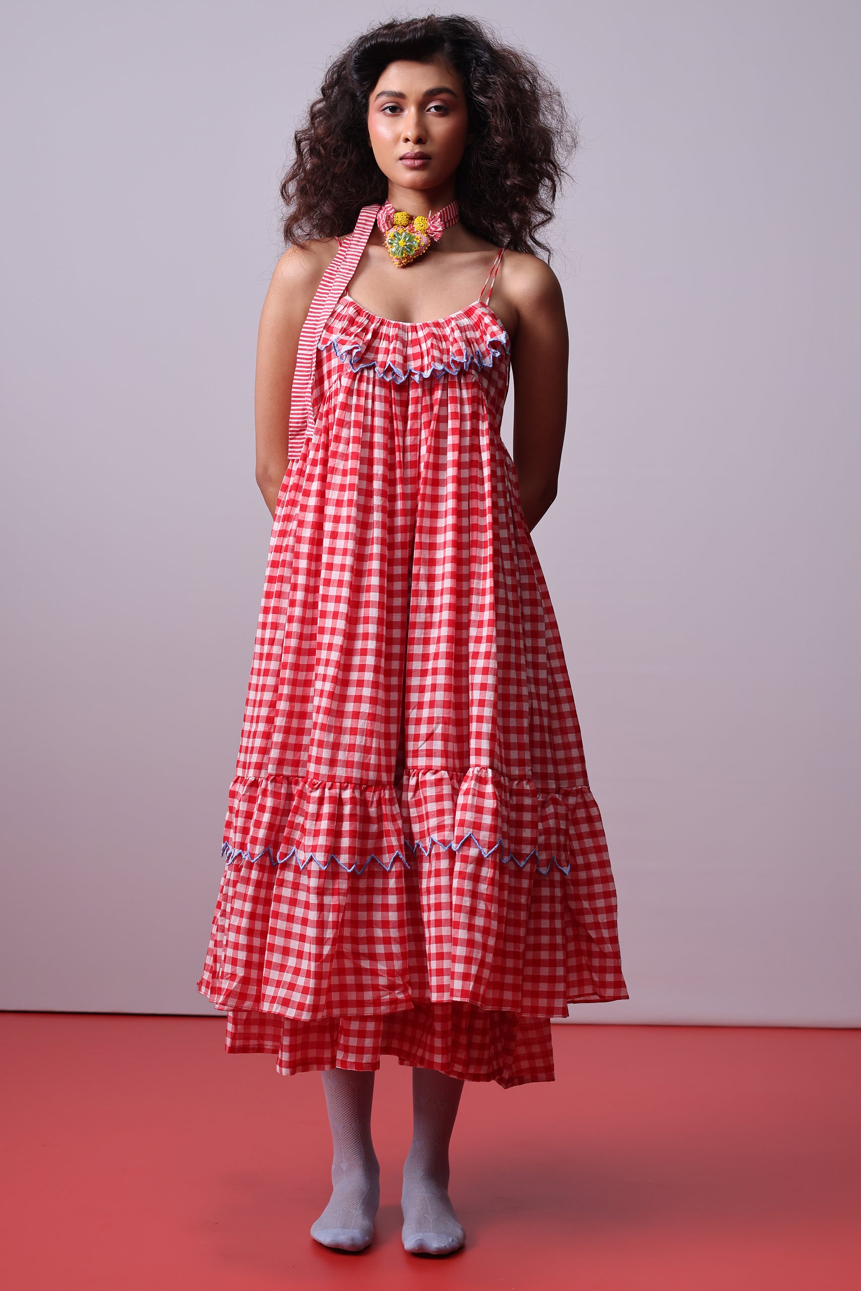 Picnic Ruffle Dress DRESSES IKKIVI