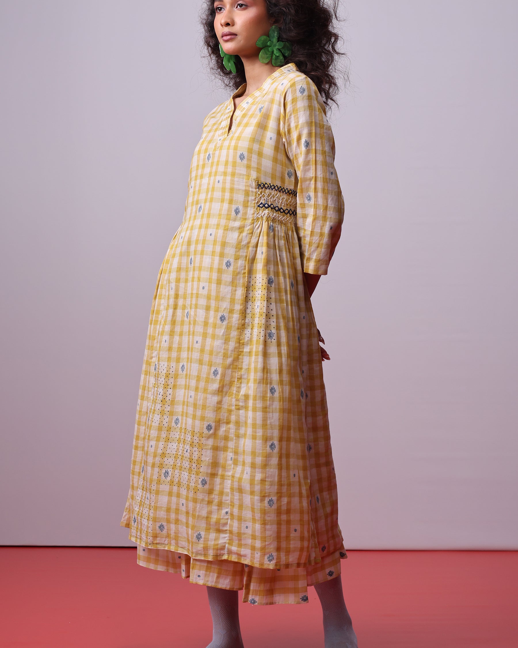 Sunlit Mosaic Layered Dress DRESSES IKKIVI