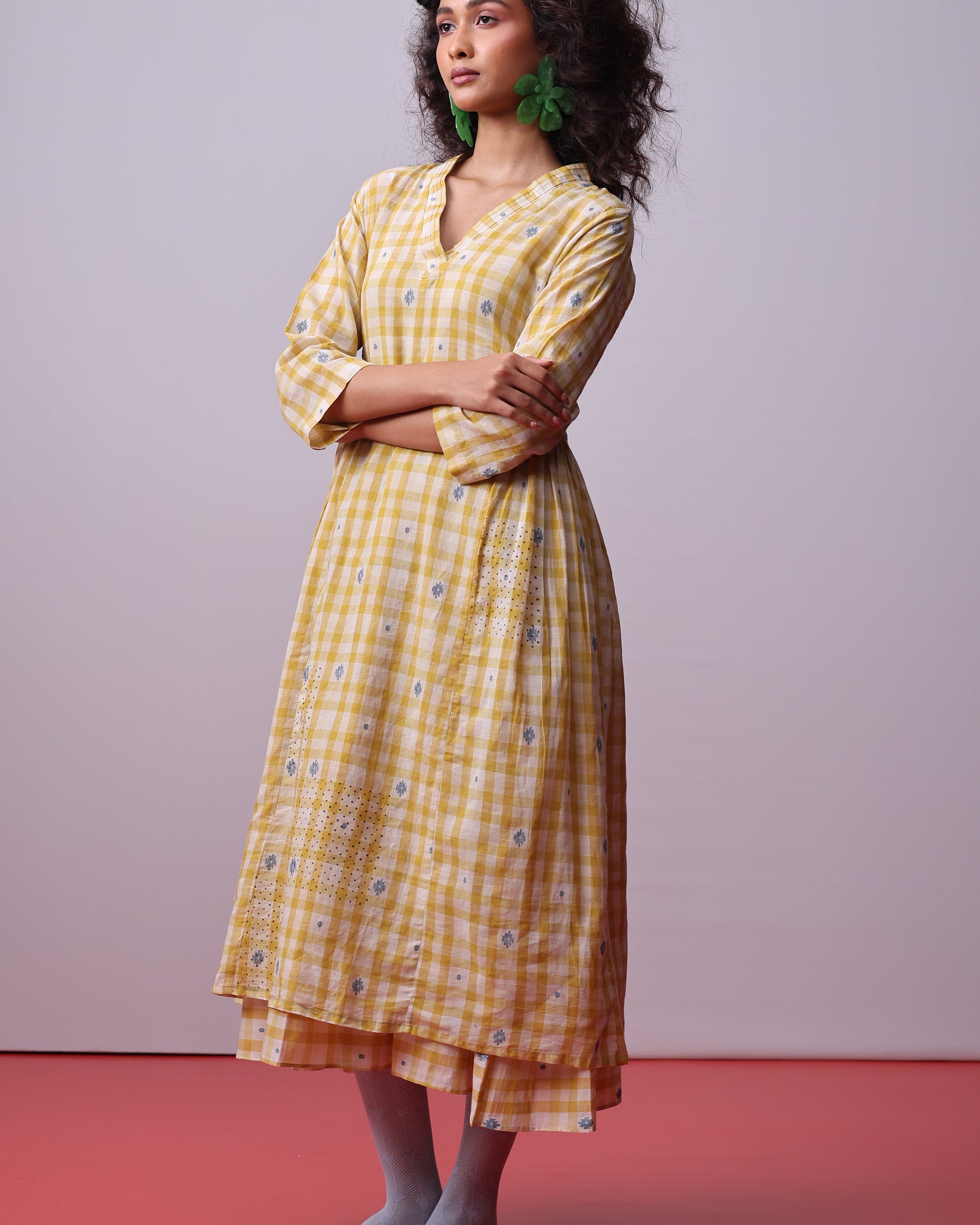 Sunlit Mosaic Layered Dress DRESSES IKKIVI