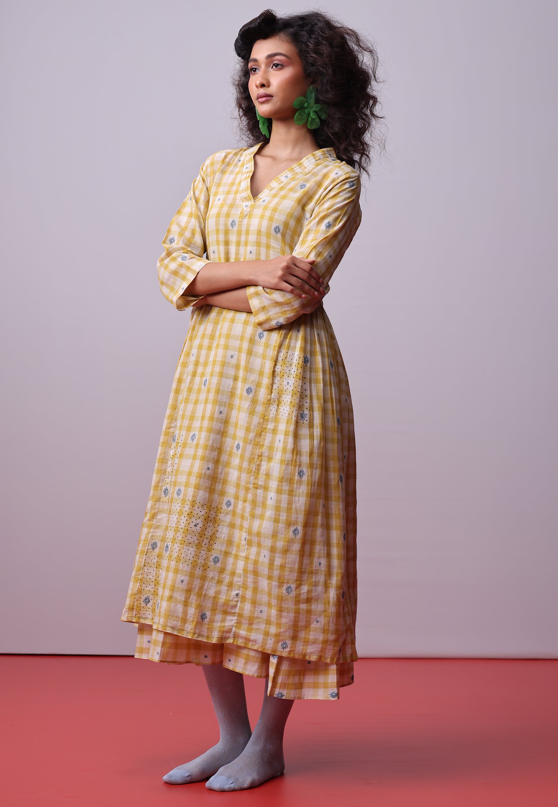 Sunlit Mosaic Layered Dress DRESSES IKKIVI