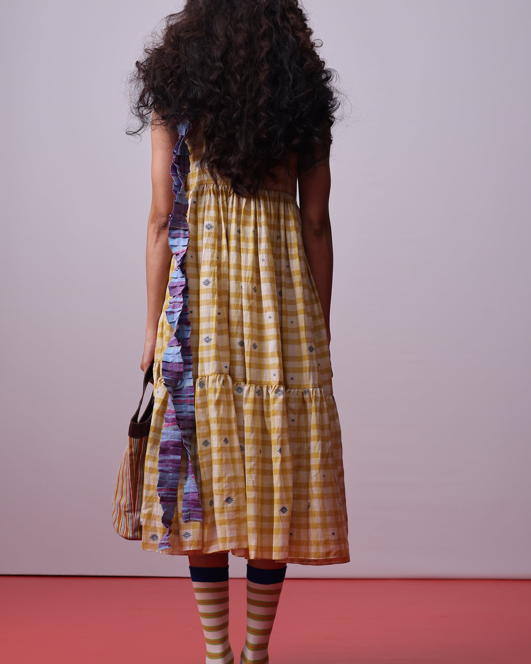 Sunlit Mosaic Frill Dress DRESSES IKKIVI