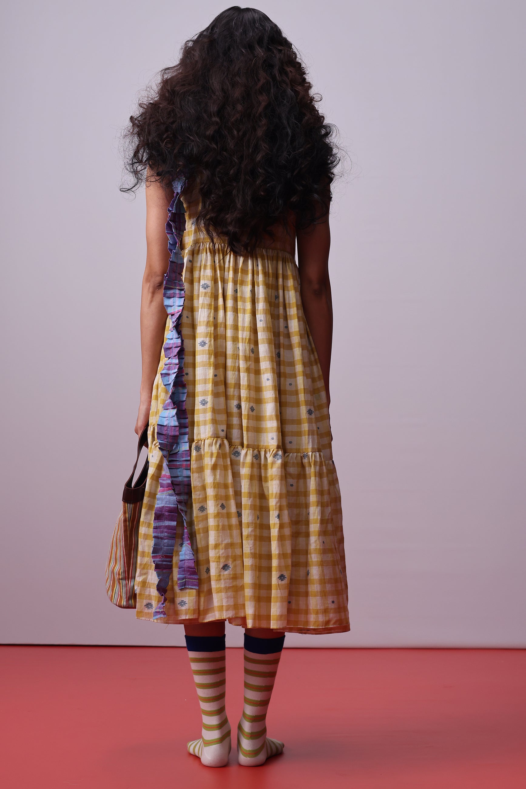 Sunlit Mosaic Frill Dress DRESSES IKKIVI