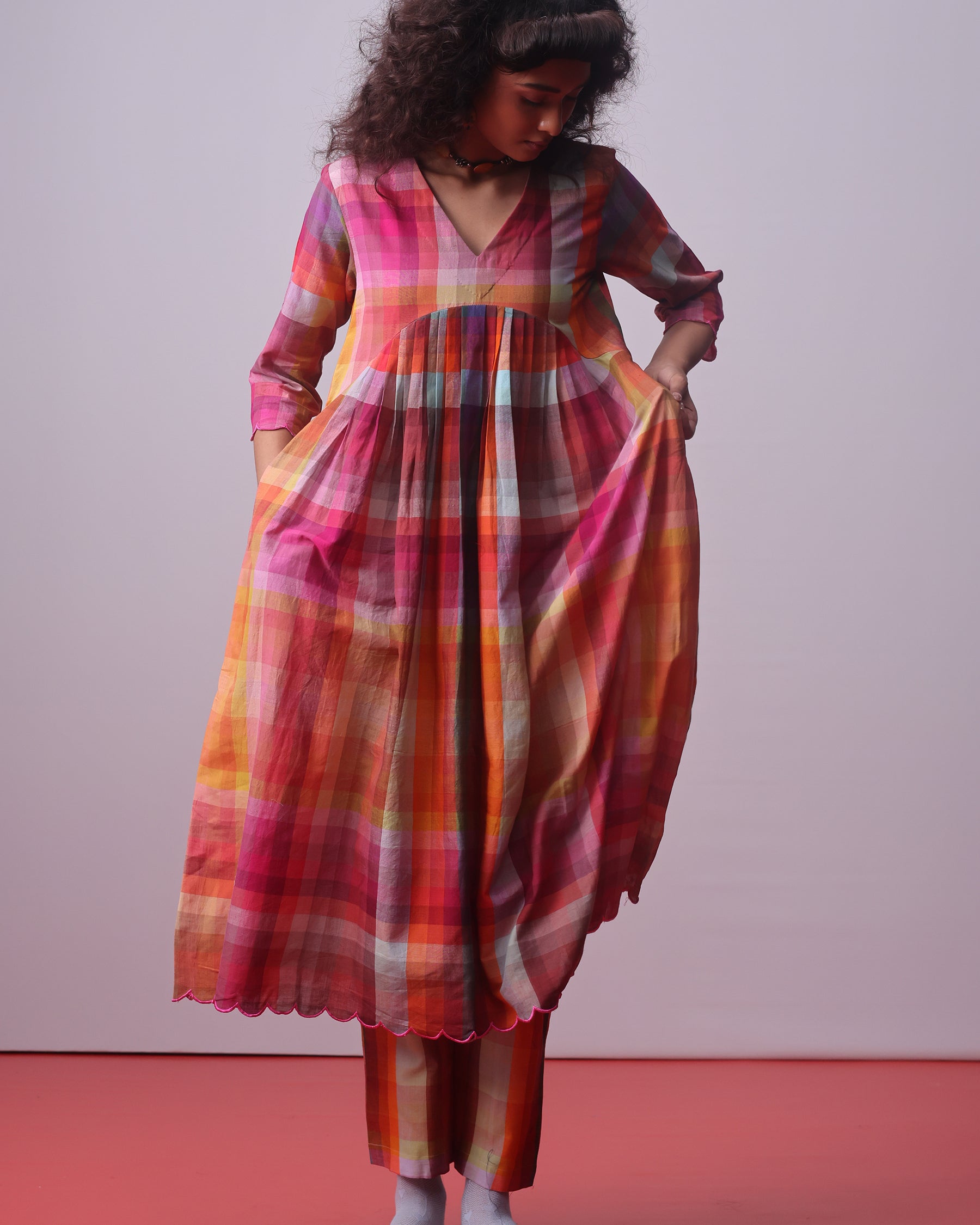 Candy Block Checks Co-ord Set SETS IKKIVI