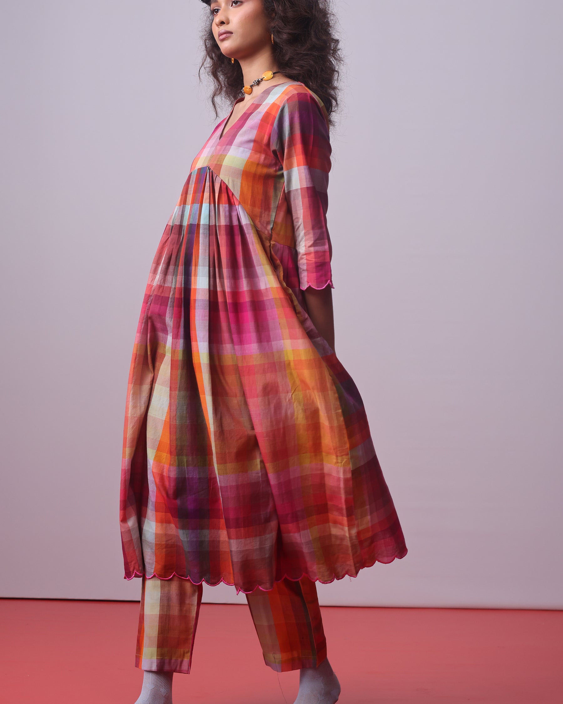 Candy Block Checks Co-ord Set SETS IKKIVI