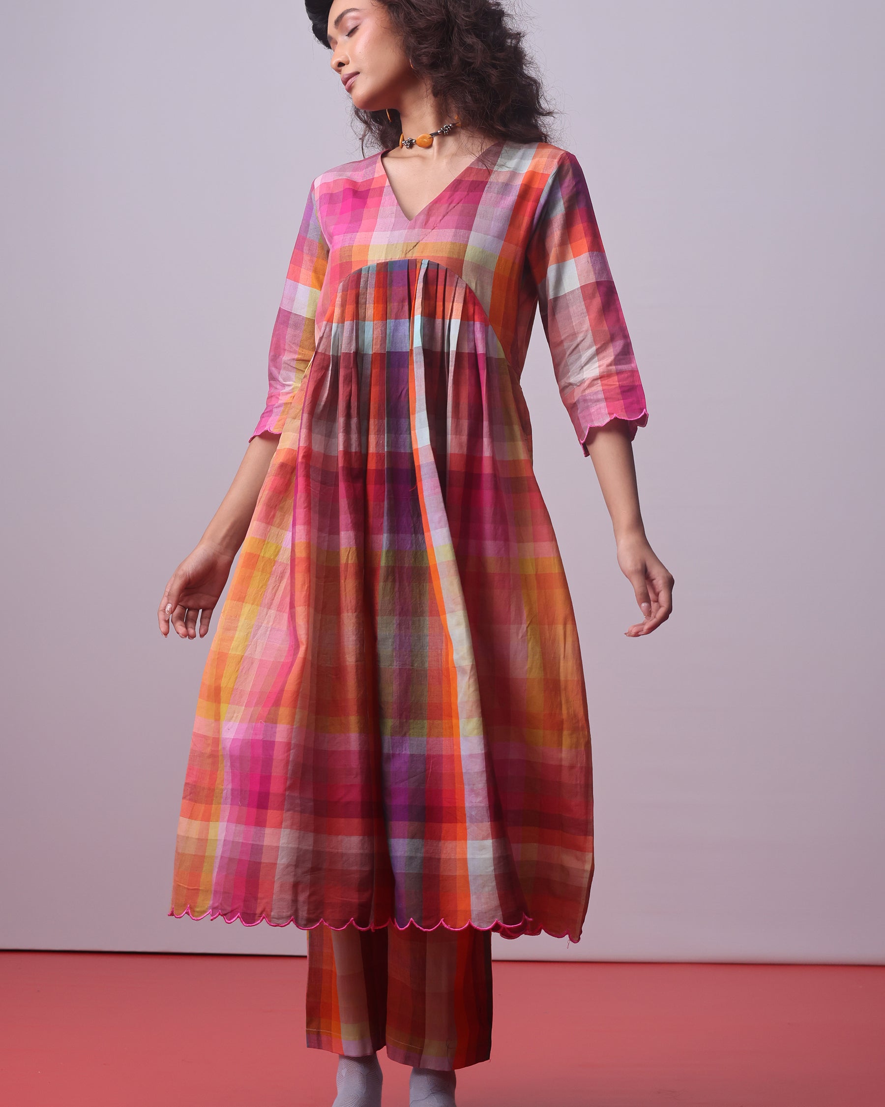 Candy Block Checks Co-ord Set SETS IKKIVI