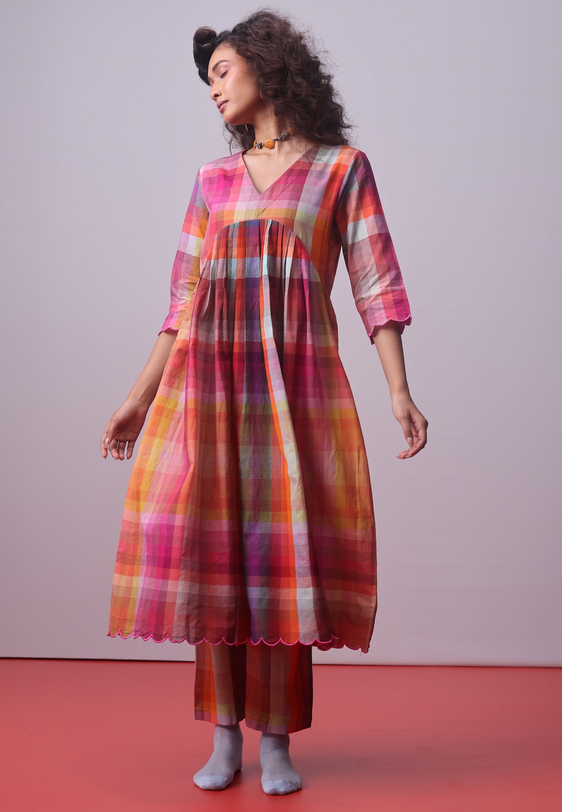 Candy Block Checks Co-ord Set SETS IKKIVI