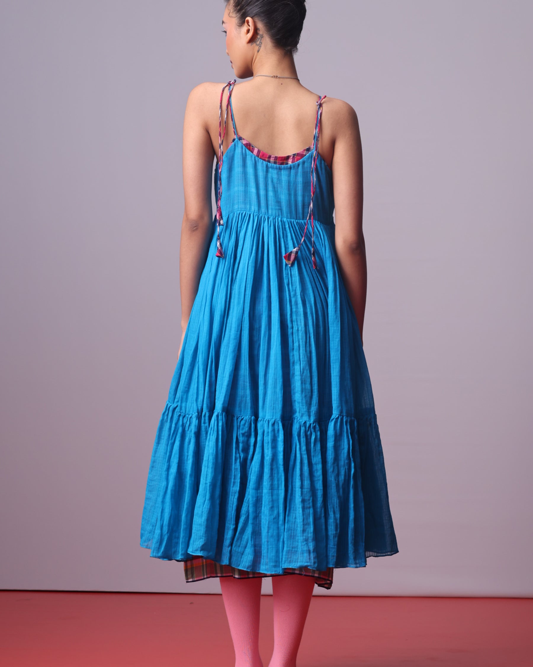 Turquoise Bloom Frill Dress DRESSES IKKIVI