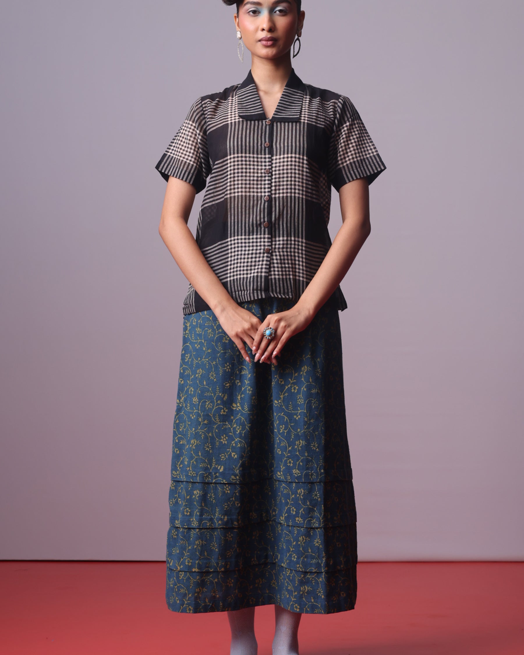 Monochrome Monsoon Shirt TOPS IKKIVI