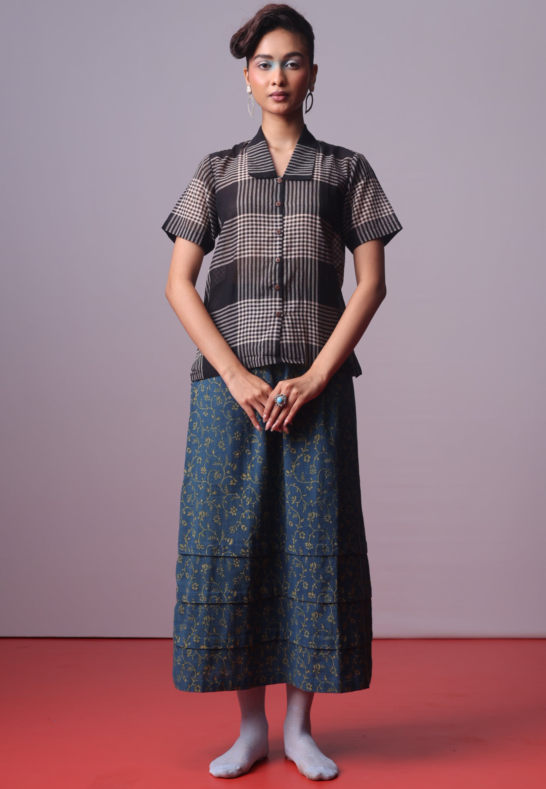 Monochrome Monsoon Shirt TOPS IKKIVI
