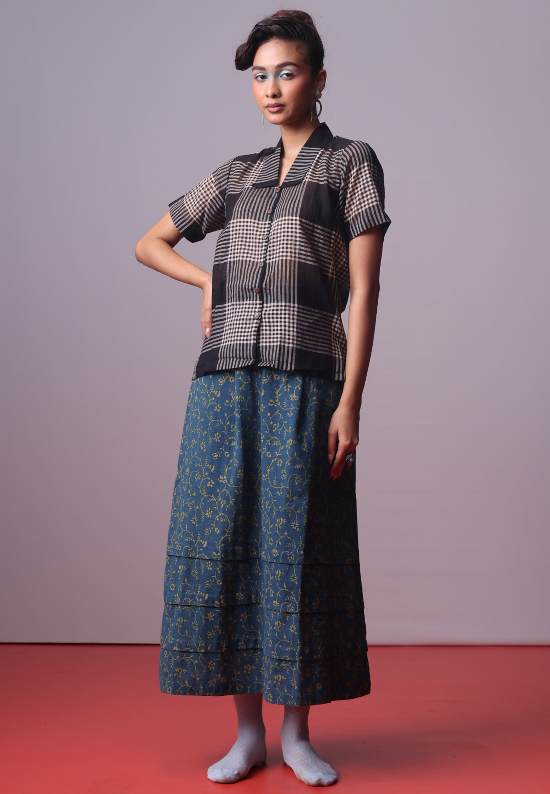 Monochrome Monsoon Shirt TOPS IKKIVI