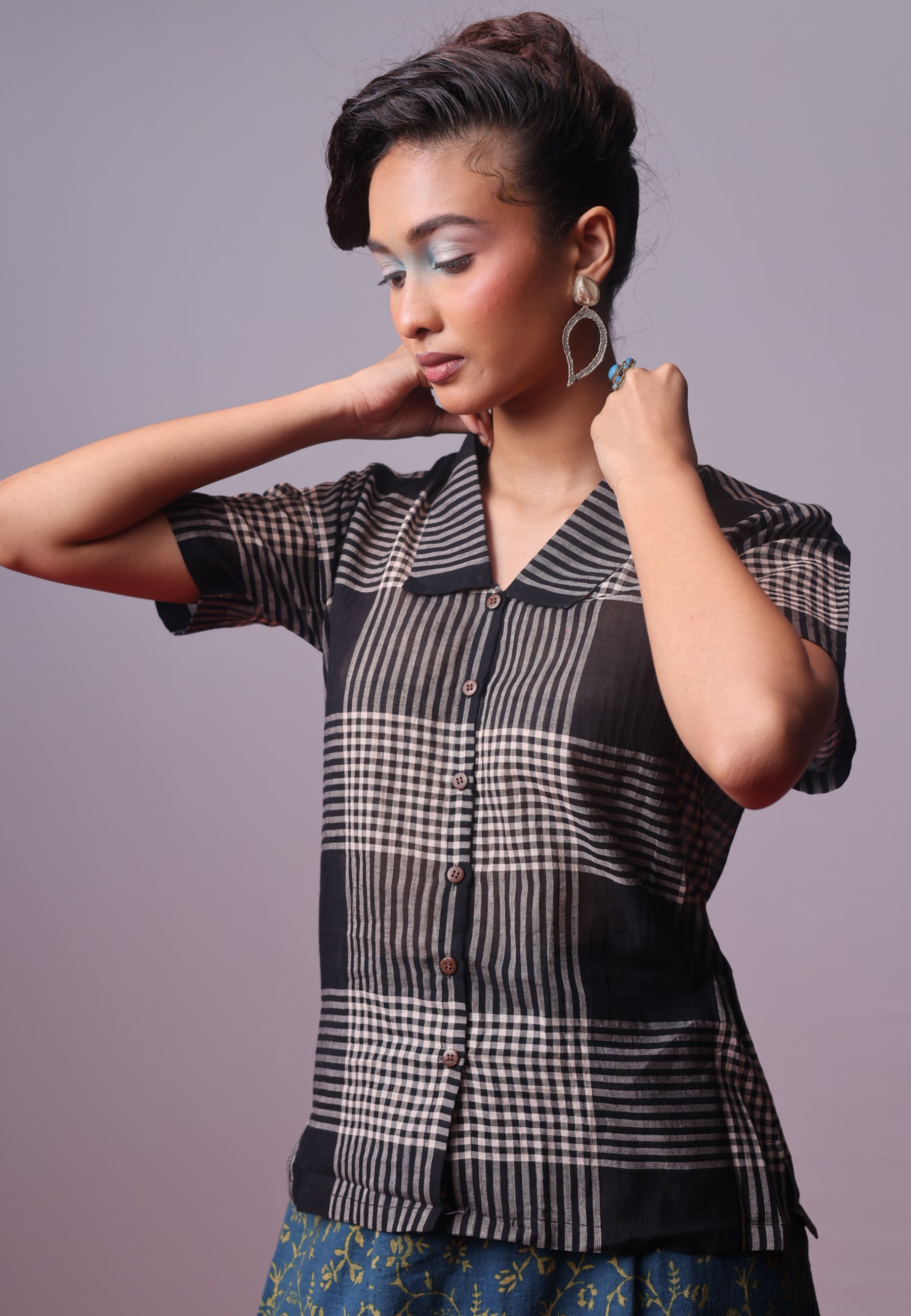 Monochrome Monsoon Shirt TOPS IKKIVI