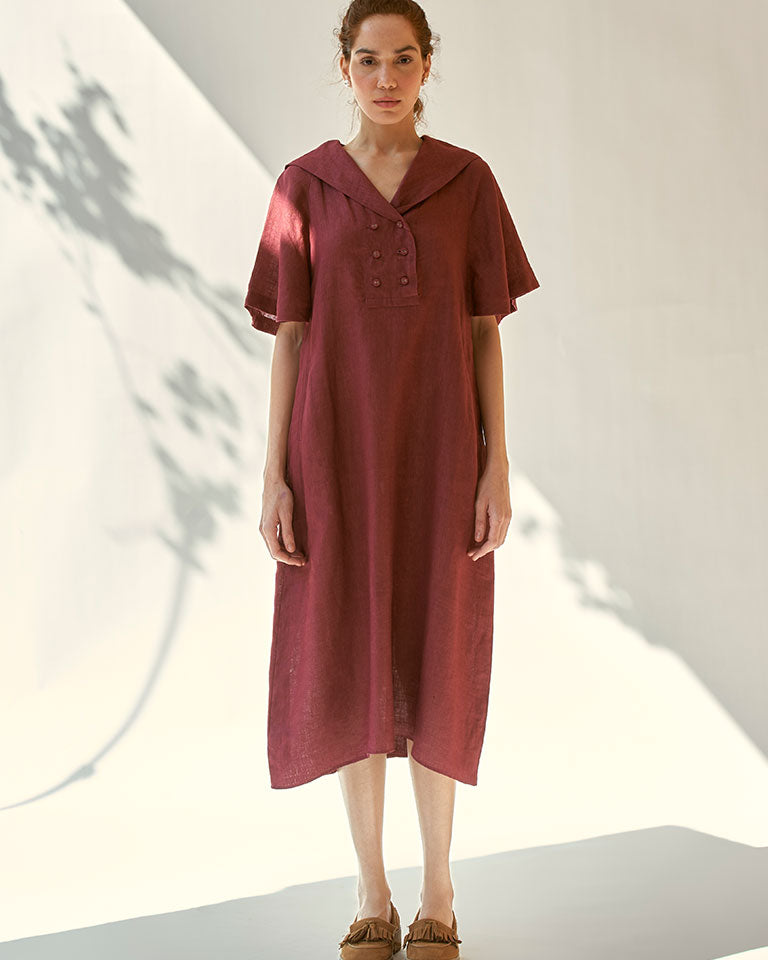 Anytime Burgundy Dress DRESSES IKKIVI