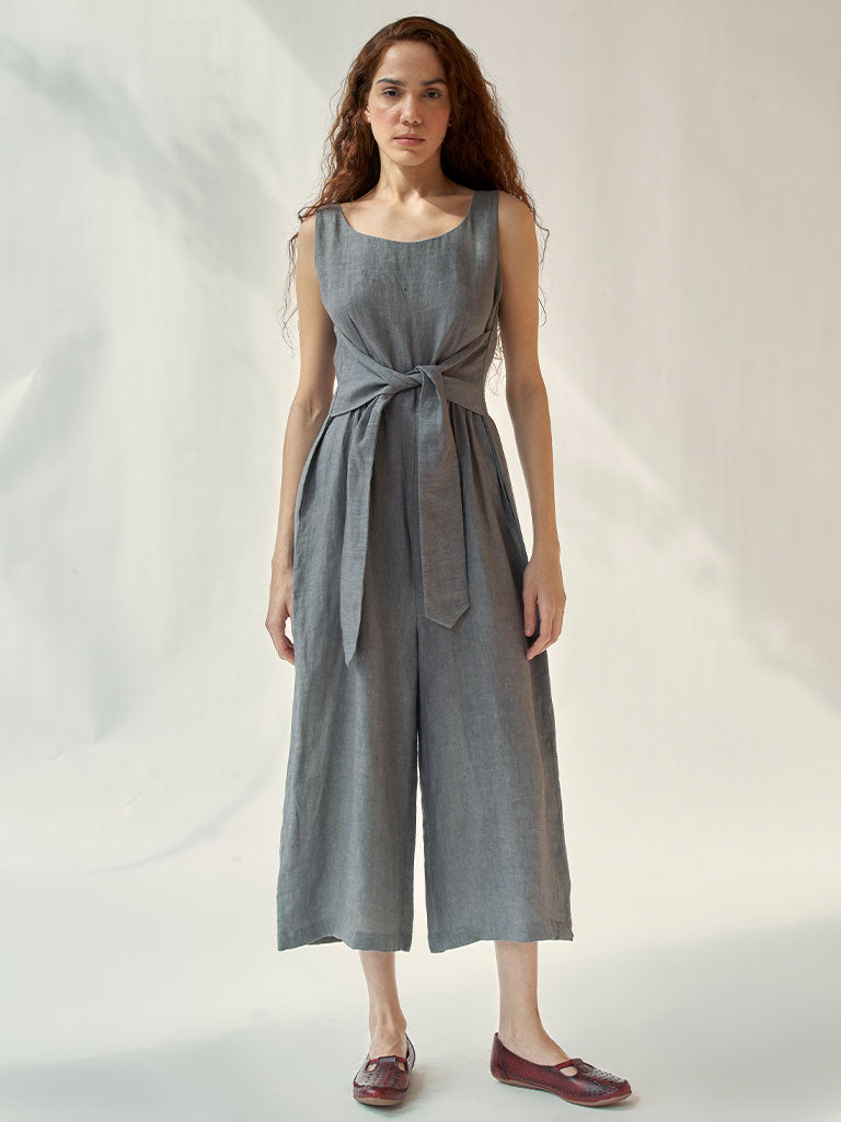 Beyond Basic Grey Jumpsuit JUMPSUITS IKKIVI