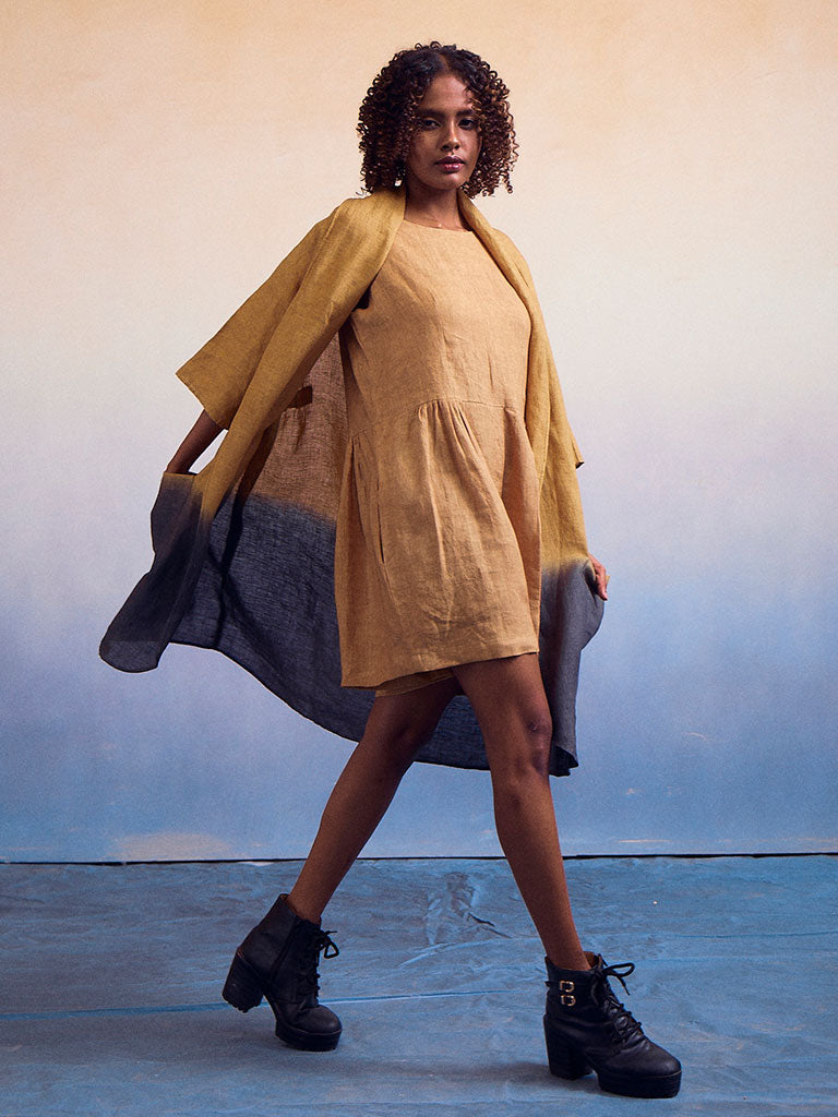 Joy Ombre Mustard Charcoal Suit Set SETS IKKIVI