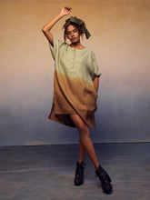 Load image into Gallery viewer, Ombre Block Dress Green Cocoa DRESSES IKKIVI