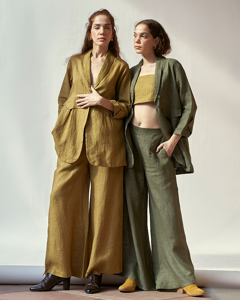 My Fav Green Oversized Blazer Set SETS IKKIVI