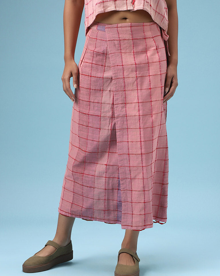 Pink Lungi Wrap Skirt BOTTOMS IRO IRO
