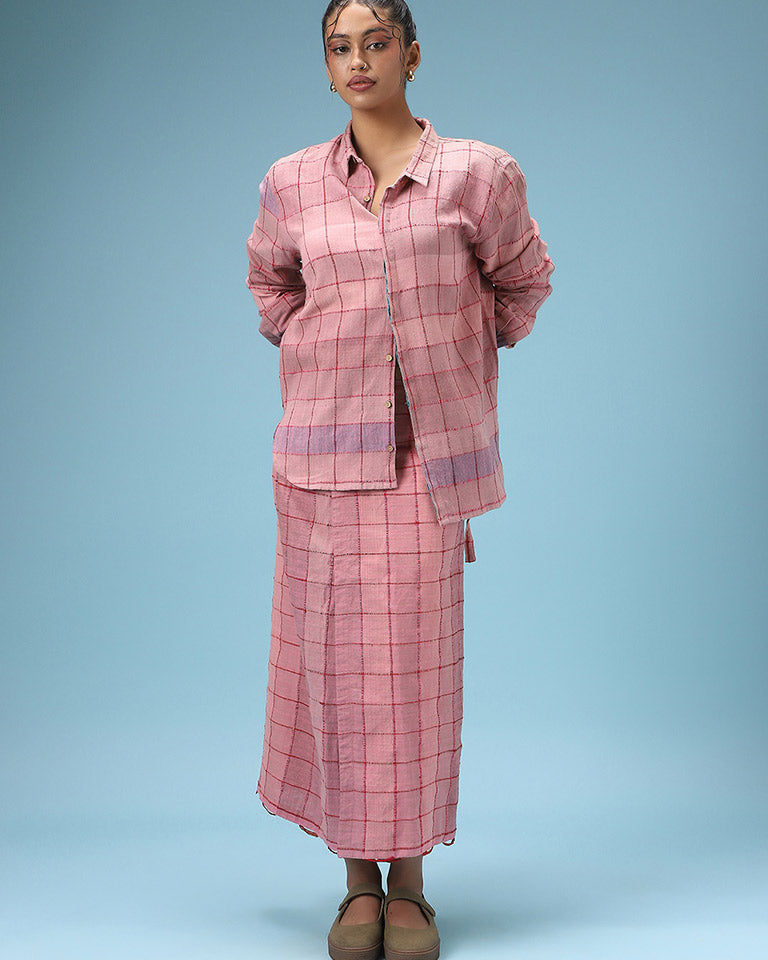 Pink Flush Upcycled Kala Cotton Shirt TOPS IRO IRO