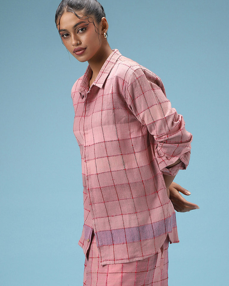 Pink Flush Upcycled Kala Cotton Shirt TOPS IRO IRO