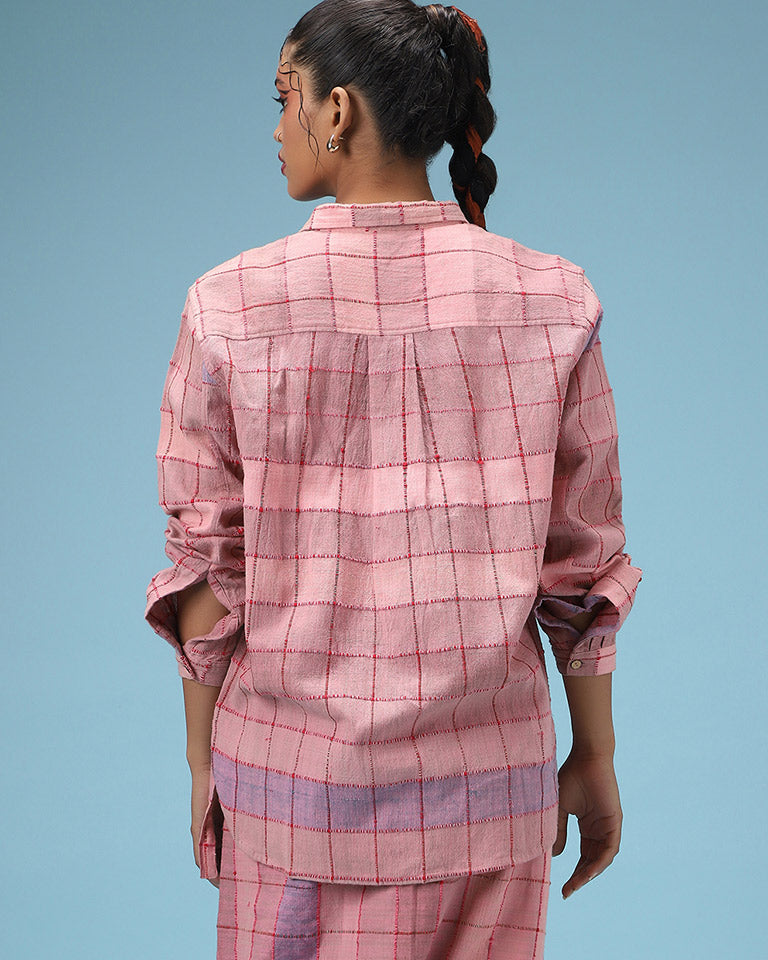 Pink Flush Upcycled Kala Cotton Shirt TOPS IRO IRO