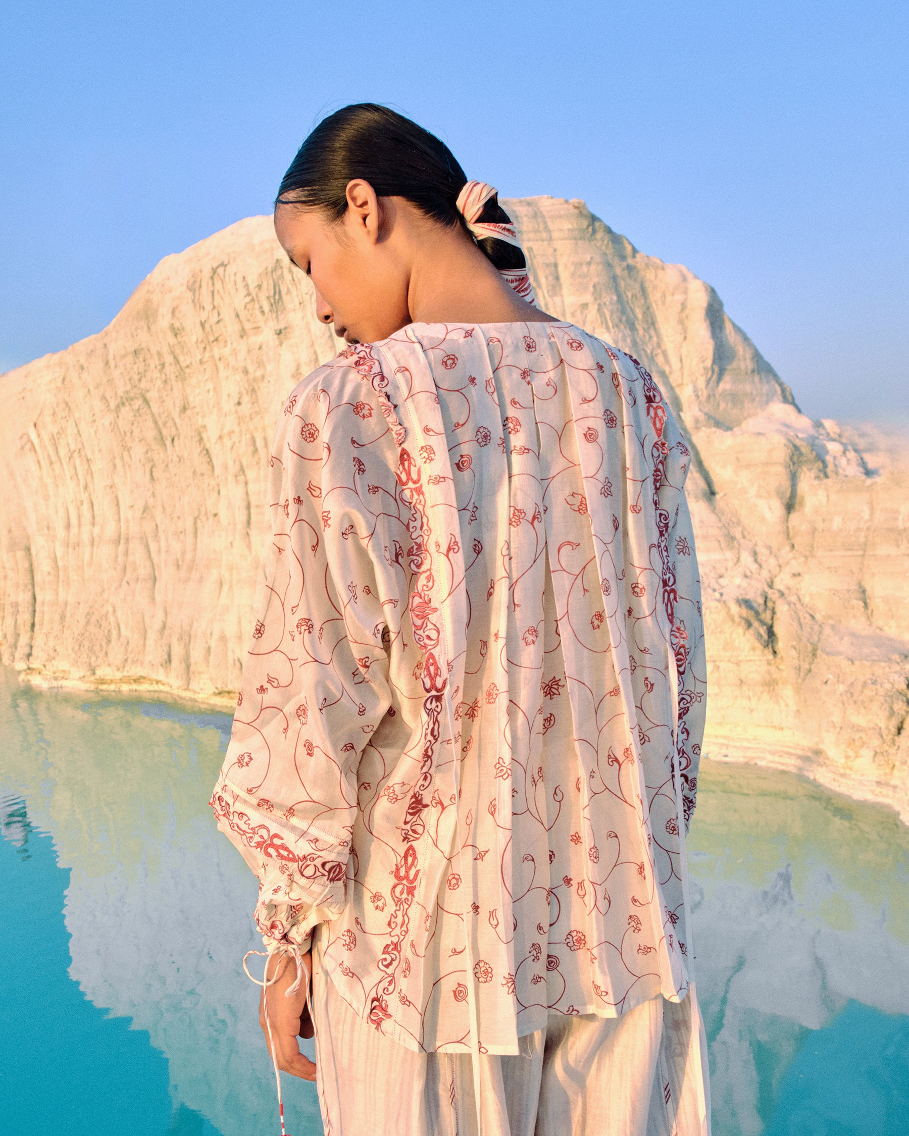 Athena Red Jaal Dolman Shirt TOPS Ahmev