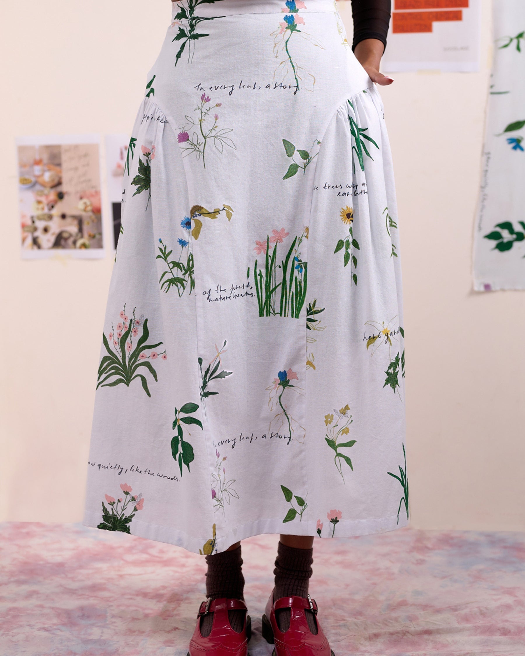 Velora Printed Skirt BOTTOMS Doodlage