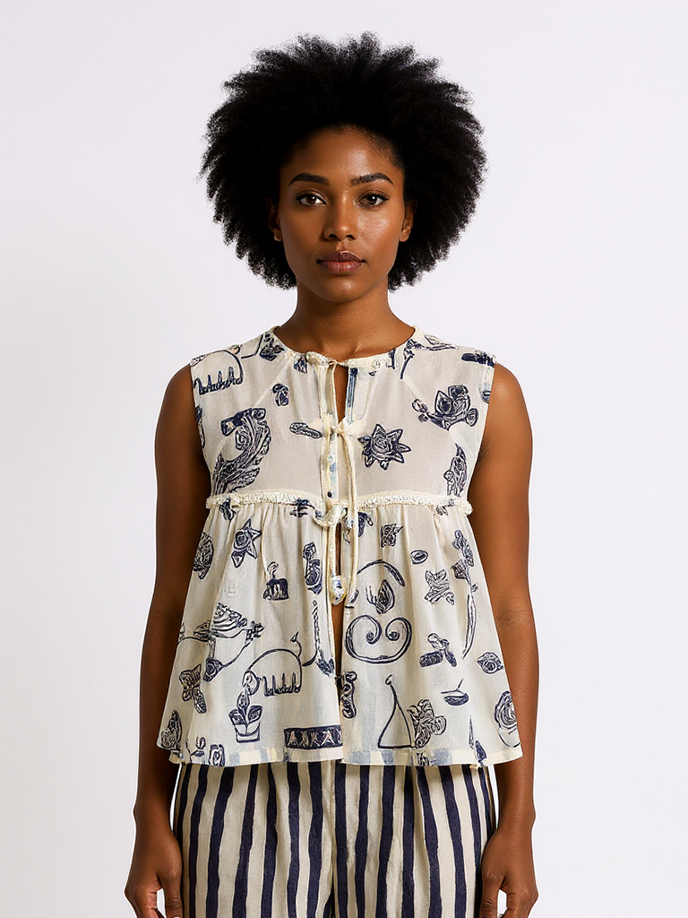 Bluebell Tie-up Top TOPS Ahmev