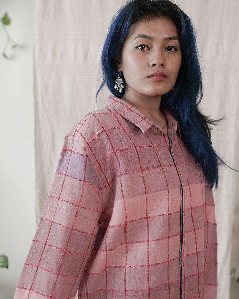 Pink Flush Upcycled Kala Cotton Shirt TOPS IRO IRO