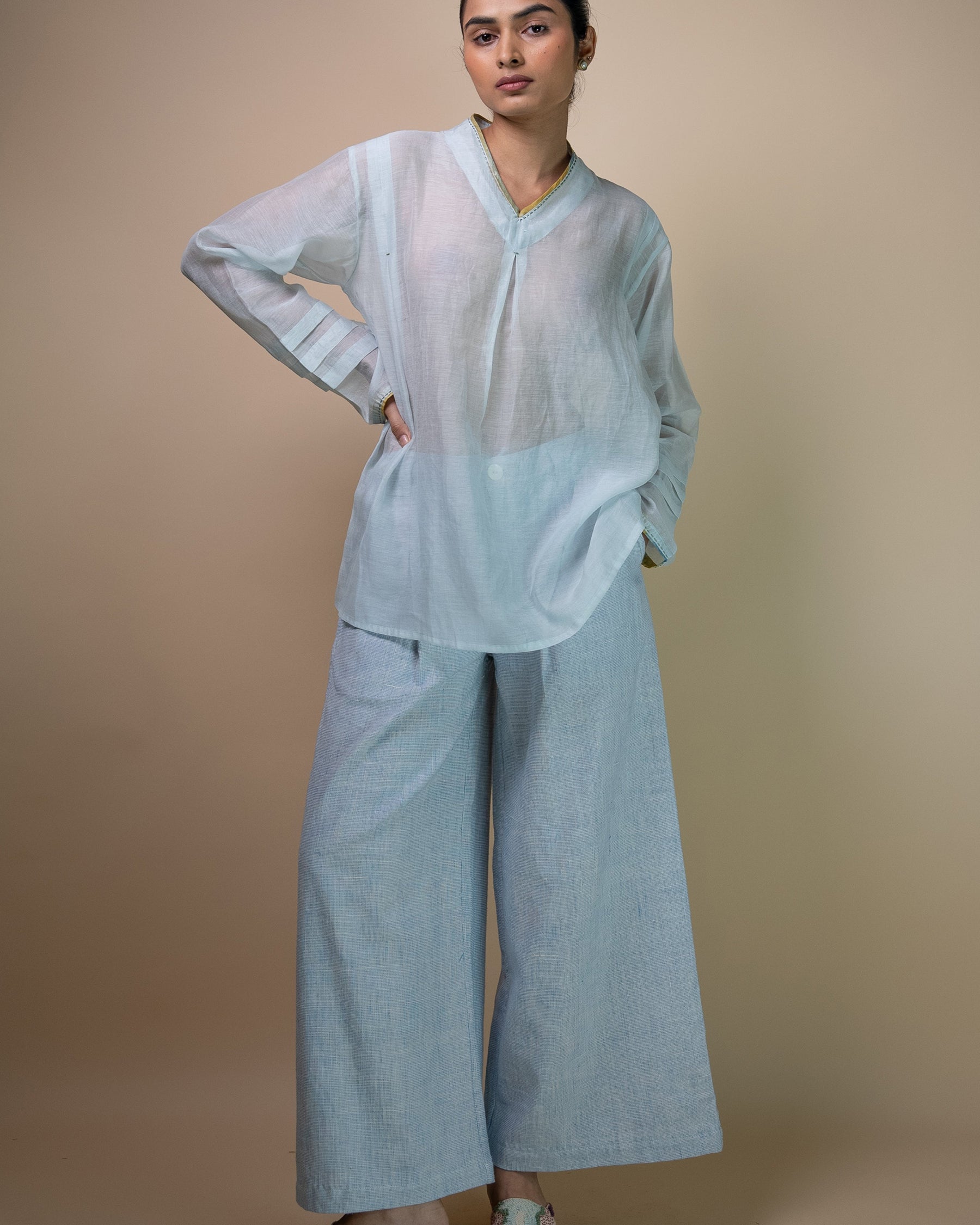 Meadows Unisex Chanderi Shirt TOPS IKKIVI