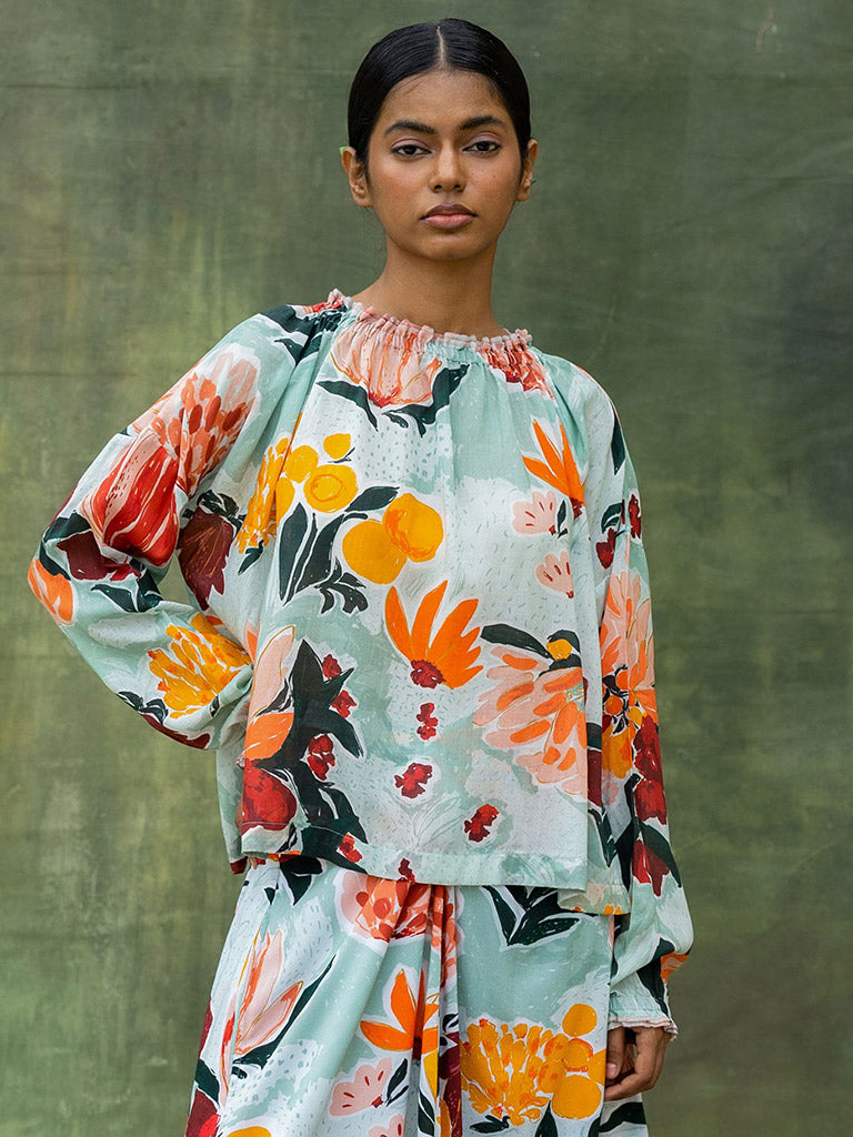 Aura Printed Top TOPS Doodlage