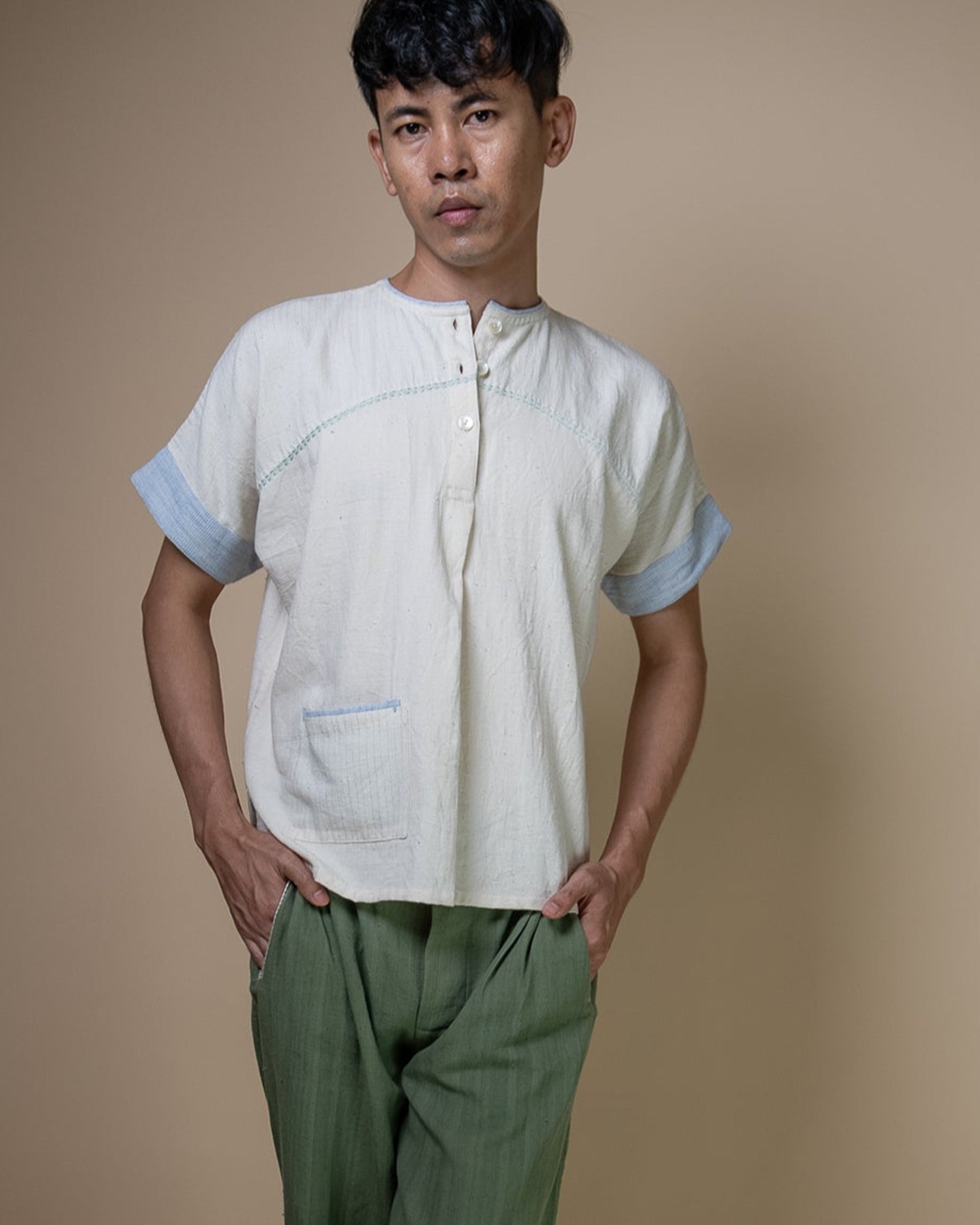 Meadows Unisex Yoke Detail Shirt TOPS IKKIVI