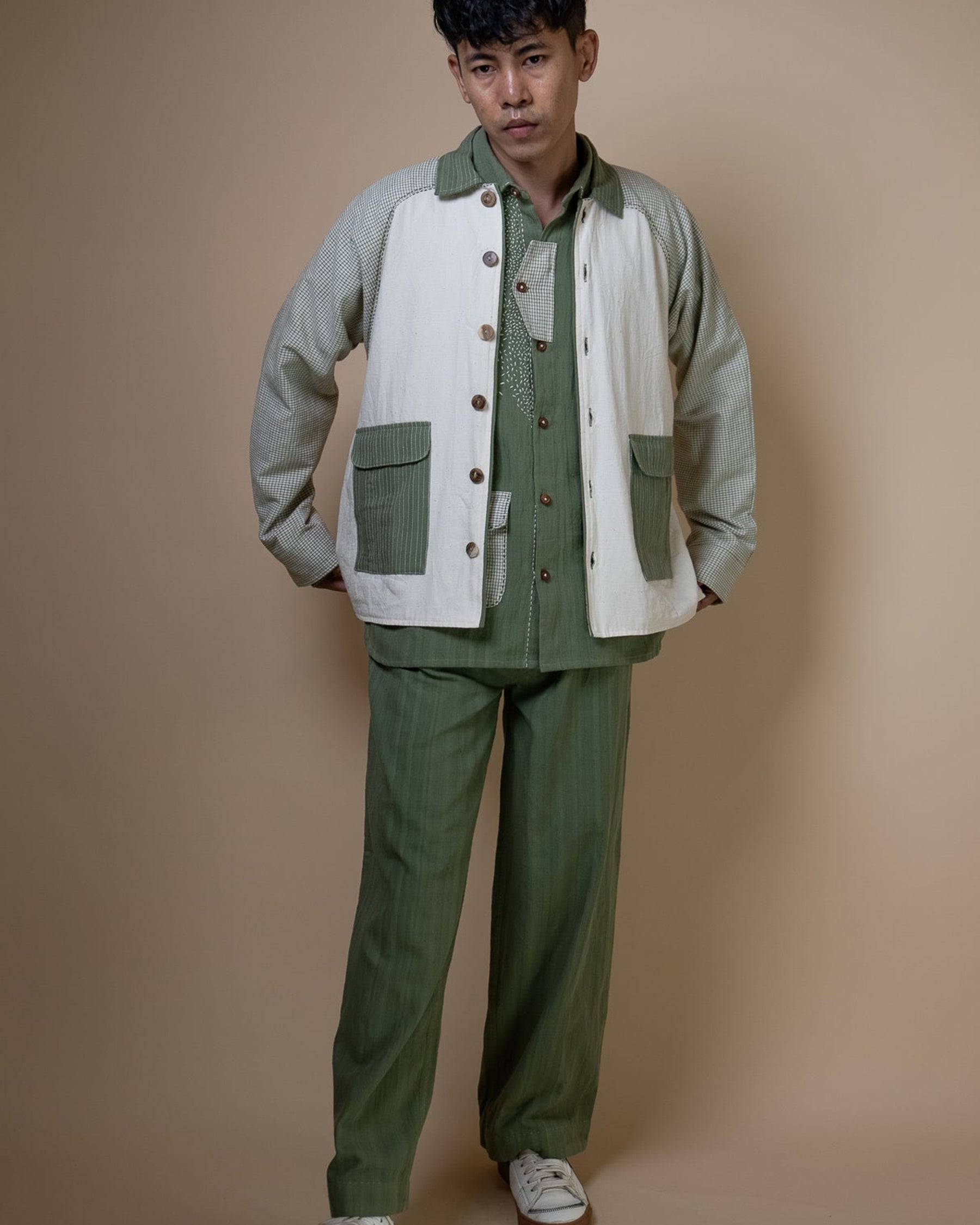 Meadows Unisex Colour Blocked Shirt Jacket JACKETS IKKIVI