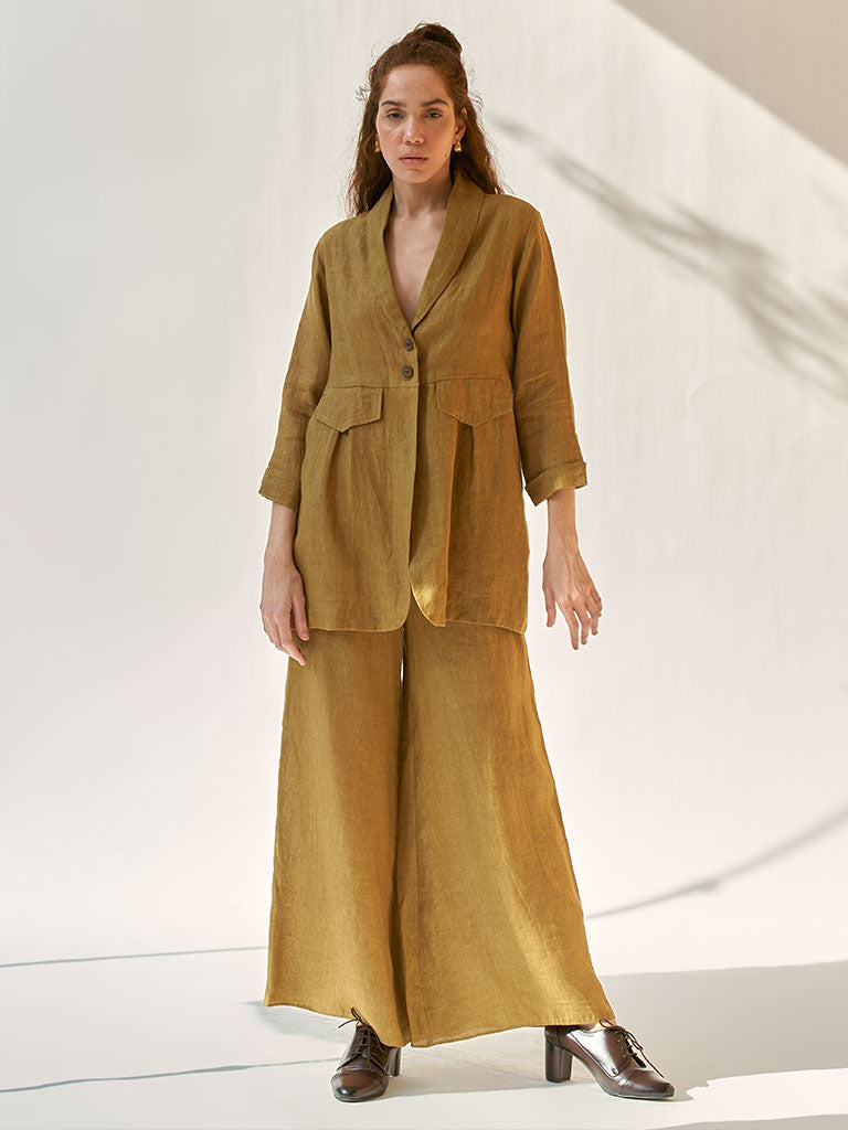 My Fav Mustard Oversized Blazer Set SETS IKKIVI