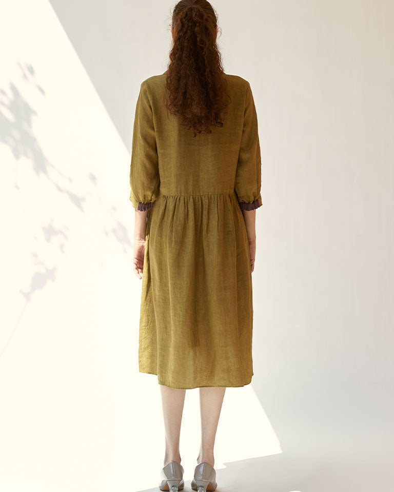In The Moment Mustard Dress DRESSES IKKIVI
