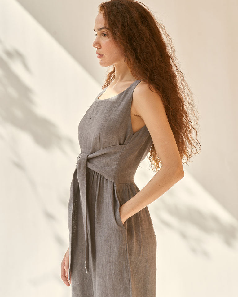 Beyond Basic Grey Jumpsuit JUMPSUITS IKKIVI
