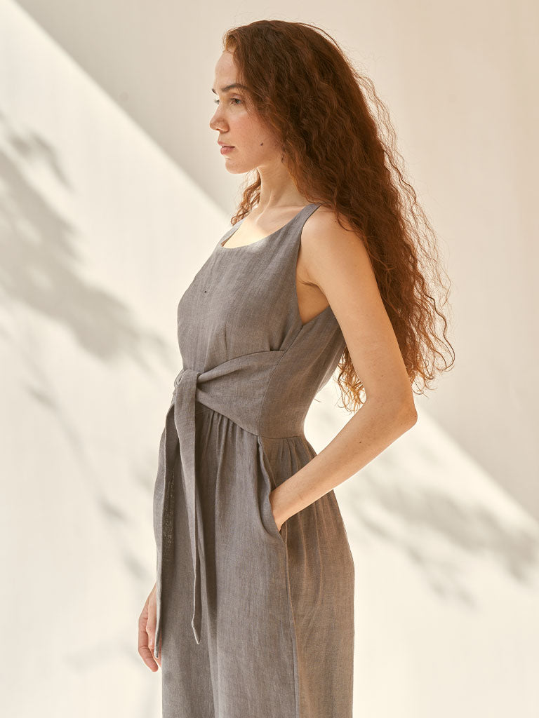 Beyond Basic Grey Jumpsuit JUMPSUITS IKKIVI