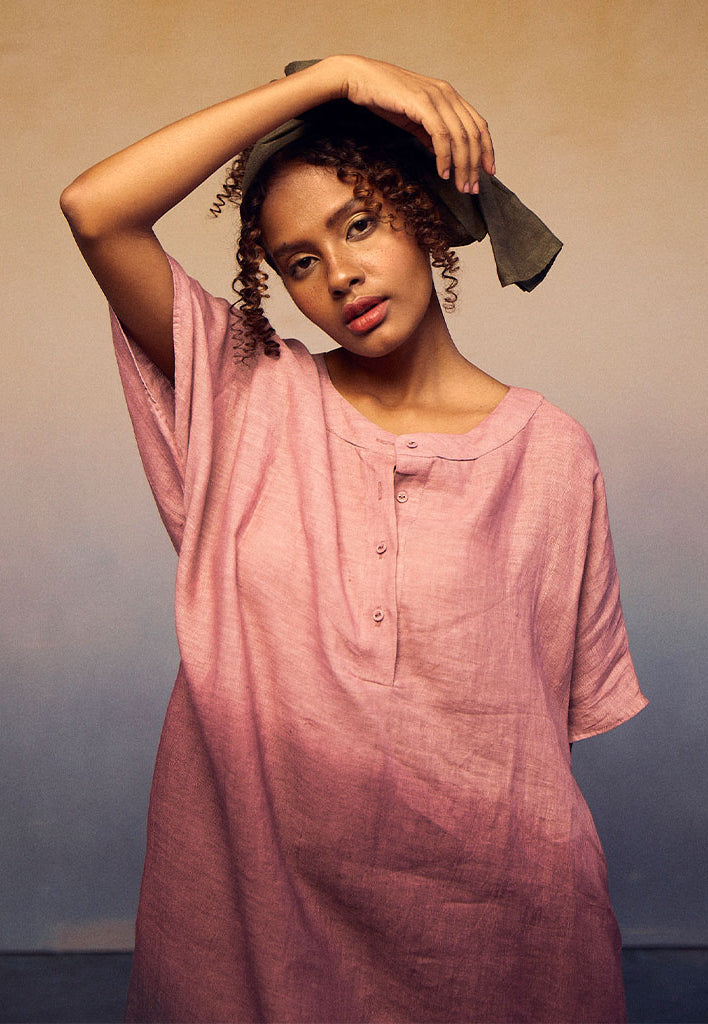 Ombre Block Dress Lavender Charcoal DRESSES IKKIVI